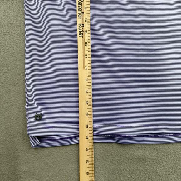 Greyson Polo Mens XL Purple Striped Collared Preppy Golf Golfing Performance. - Picture 6 of 9